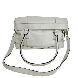 Kate Spade Fremont Place Cream Leather Foldover Shoulder Bag Purse